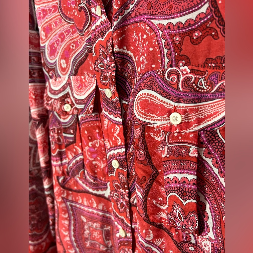 Lauren Ralph - Women’s Paisley-Print Shirt /Long Sleeve / Buttondown Blouse - Picture 6 of 11